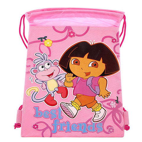 Dora The Explorer Character Authentic Licensed Pink Drawstring Bag