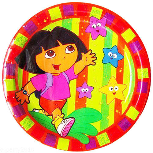 Dora The Explorer Authentic Licensed Character 8 Luncheon Plates 9"