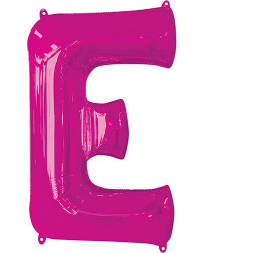 Giant Pink Letter E Foil Balloon 32"