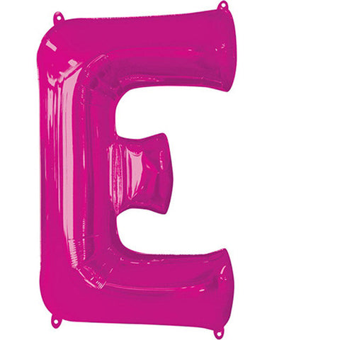 Giant Pink Letter E Foil Balloon 32"