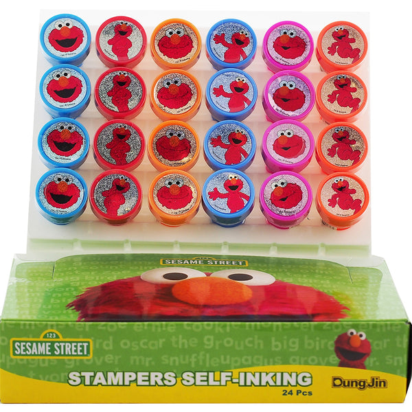 24 Elmo Authentic Licensed Self Inking Stampers in Box
