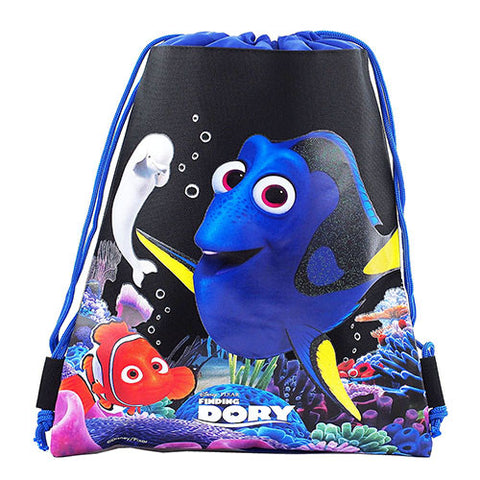 Finding Dory Character Authentic Licensed Black Drawstring Bag