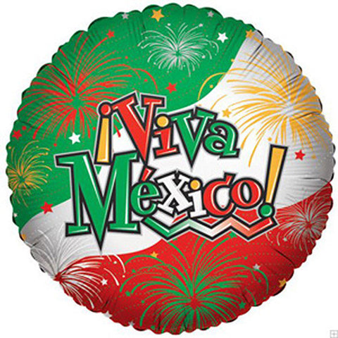 18" Viva Mexico Theme Foil / Mylar Balloons ( 6 Balloons )