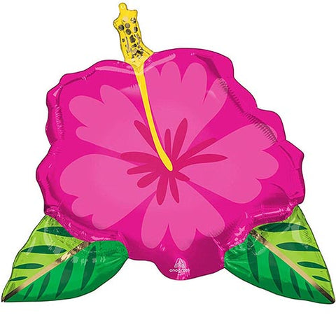 Pink Hibiscus Flower Balloon 27"