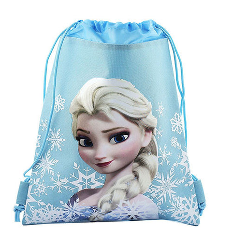 Frozen Character Licensed Snow Blue Drawstring Bag