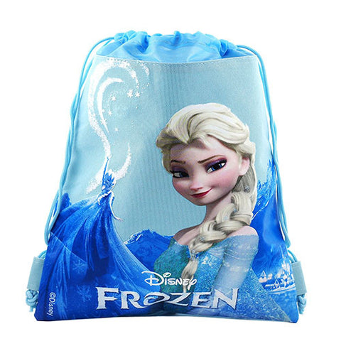 Frozen Character Authentic Licensed Snow Blue Drawstring Bag