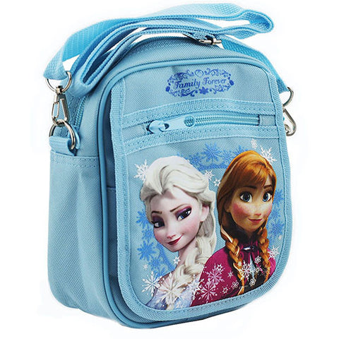 Frozen Elsa and Anna Character Authentic Licensed Blue Medium Shoudler Bag