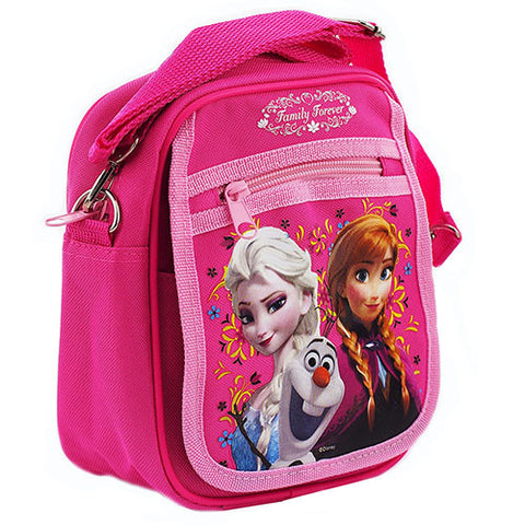 Frozen Elsa Anna and Olaf Character Authentic Licensed Pink Medium Shoudler Bag