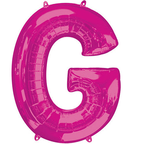 Giant Pink Letter G Foil Balloon 32"