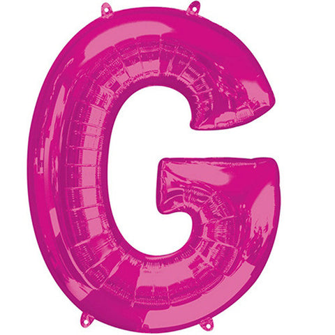 Giant Pink Letter G Foil Balloon 32"