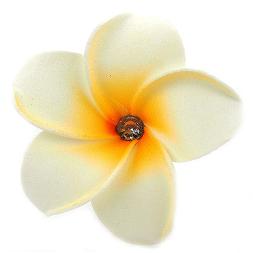 Hawaian Style White Flower Hair Clip