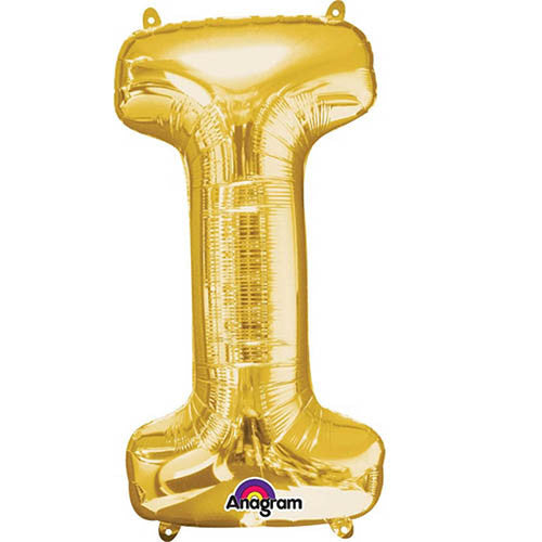 Giant Gold Letter I Foil Balloon 32"