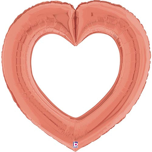 Link Together Rose Gold Heart Foil Balloon 32"