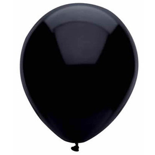 Pioneer 72 Pitch Black Latex Balloons 11" Made In USA.