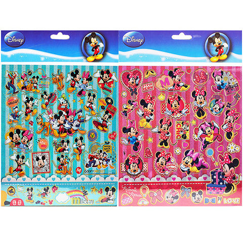 Mickey And Minnie Mouse Authentic Licensed 12 Sheets of Stickers