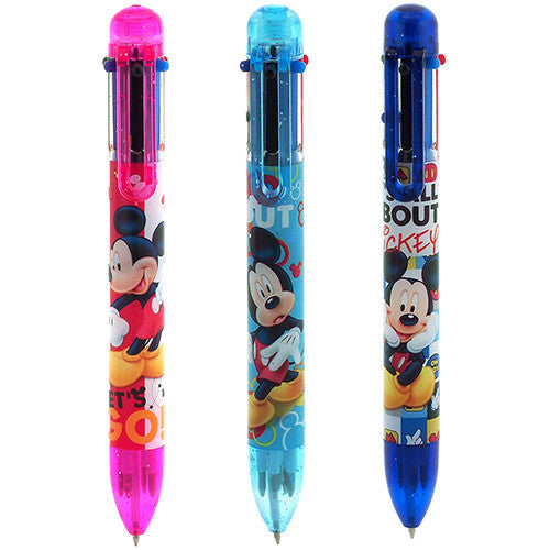 12 Mickey Mouse Authentic Licensed Multicolors Pens Assorted Colors ( 1 Dozen )