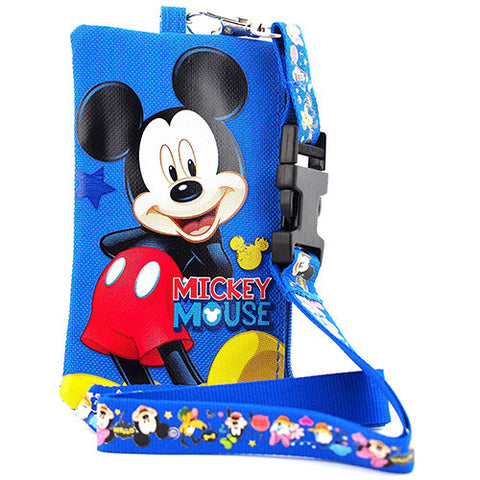 Mickey Mouse Blue Lanyard with Detachable Coin Purse