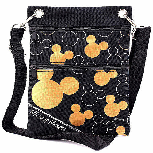 Mickey Mouse Character Authentic Licensed Black Gold Mini Shoudler Bag