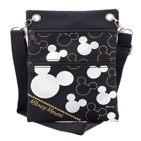 Mickey Mouse Character Authentic Licensed Black Silver Mini Shoudler Bag