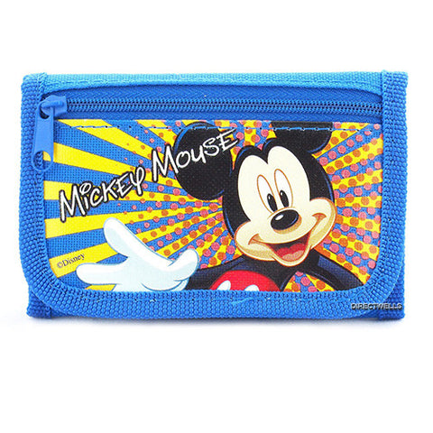 Mickey Mouse Character Blue Trifold Wallet