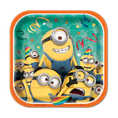 Despicable Me Minions 8 Dessert Paper Plates 7"