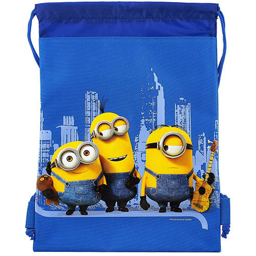 Despicable Me Minions Blue Drawstring Bag