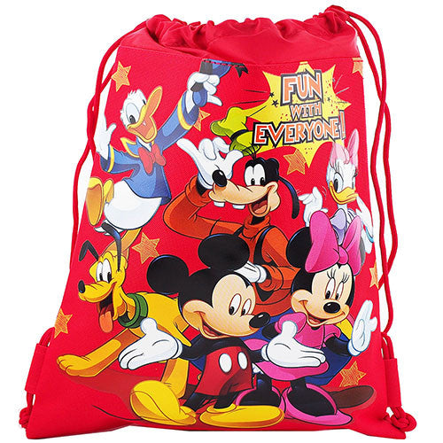 Mickey Mouse and Friends Character Licensed Red Drawstring Bag