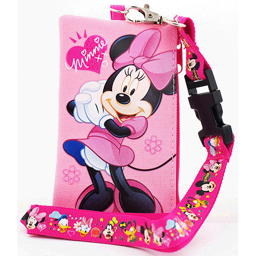 Minnie Mouse Pink Lanyard with Detachable Coin Purse