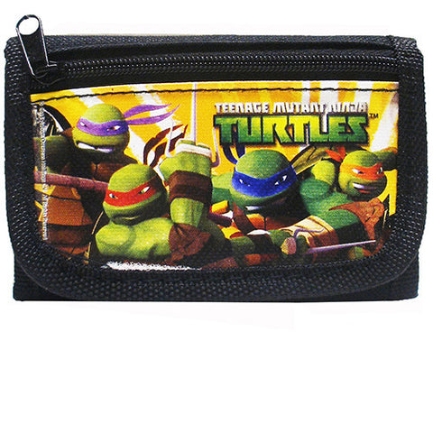Teenage Mutant Ninja Turtles Authentic Licensed Black Trifold Wallet