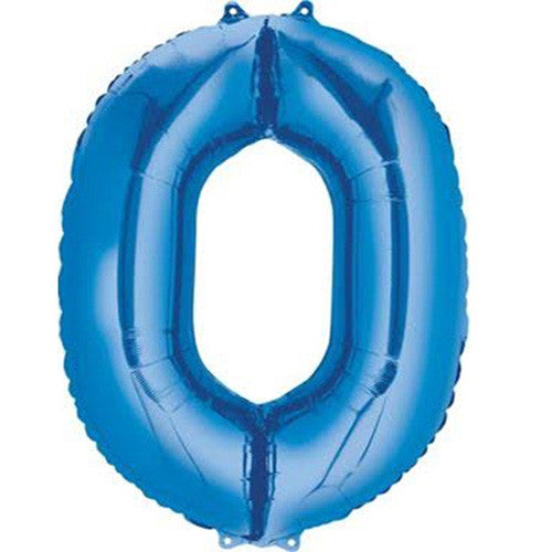 Giant Blue Letter O Foil Balloon 35"