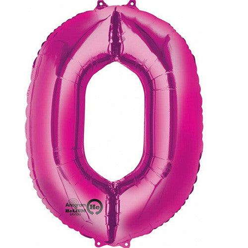 Giant Pink Letter O Foil Balloon 35"