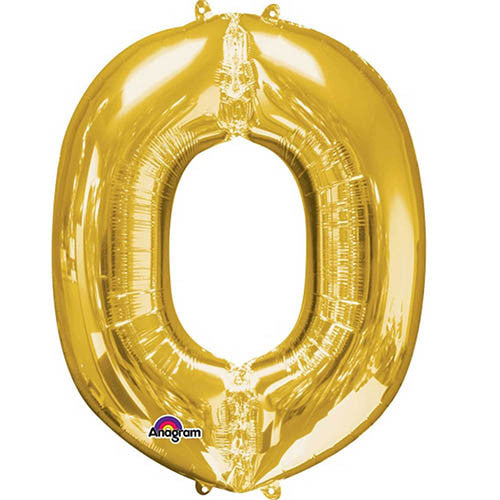 Giant Gold Letter O Foil Balloon 33"