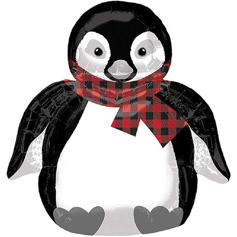 Holiday Penguin Foil Balloon 28"