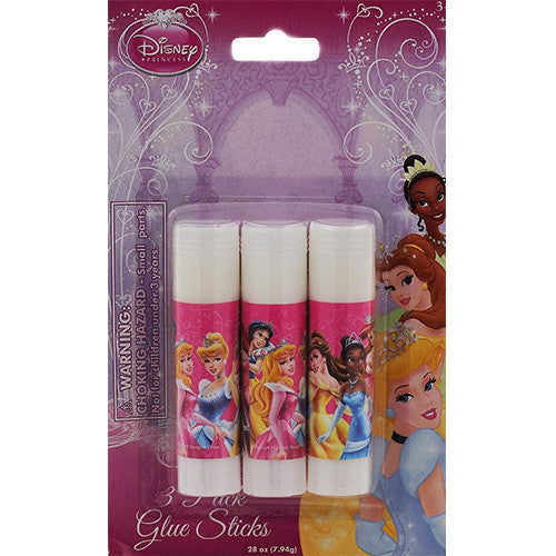 Princess Character Authentic Licensed 3 Glue Sticks Pack