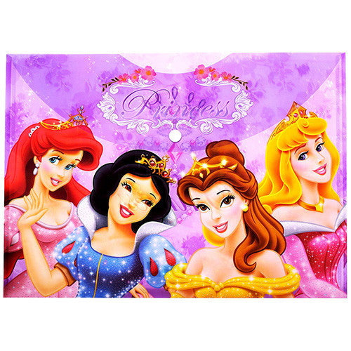 Princess Character Authentic Licensed Purple Plastic Folders ( 2 Folders )