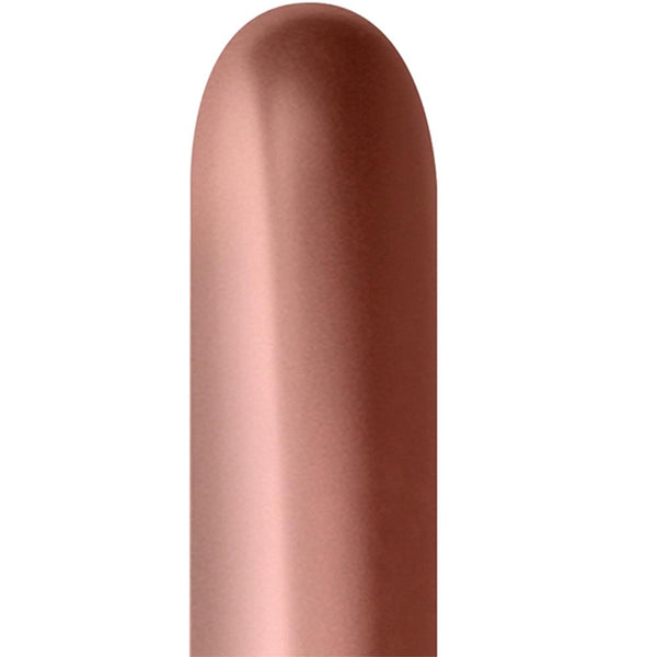 260B Reflex Rose Gold Betallic balloons 50 Twisting