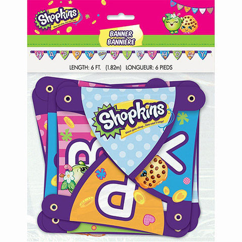 Shopkins Happy Birthday Banner 6 Ft