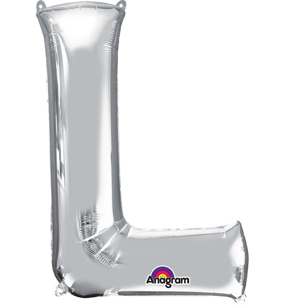 Air filled silver balloon