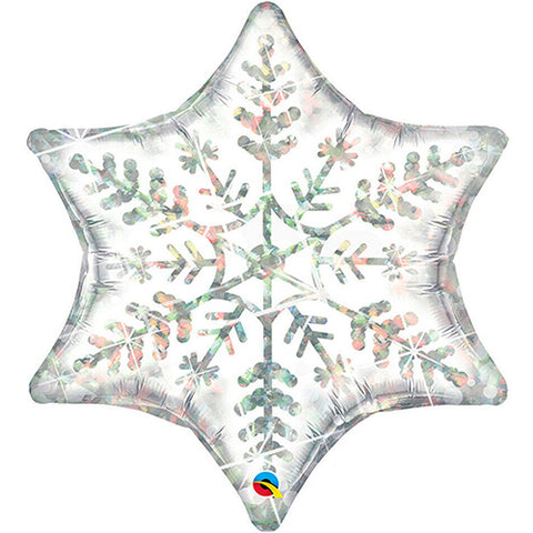 Snowflake Holographic Balloon 36"