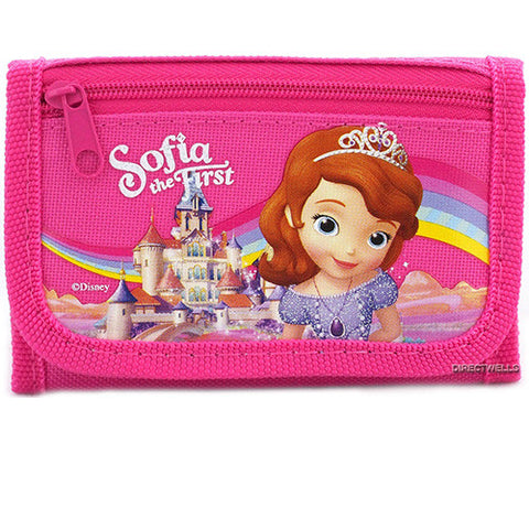 Princess Sofia Character Hot Pink Trifold Wallet