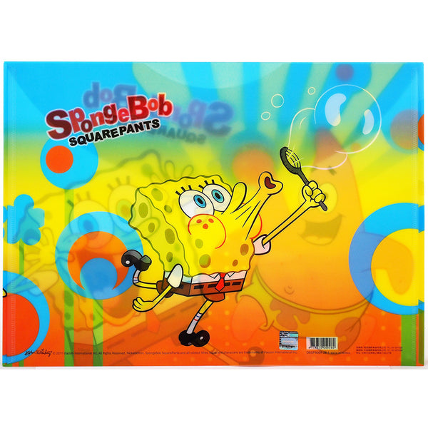 Spongebob Character Authentic Licensed Yellow Plastic Folders ( 2 Folders )