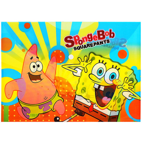 Spongebob Character Authentic Licensed Yellow Plastic Folders ( 2 Folders )