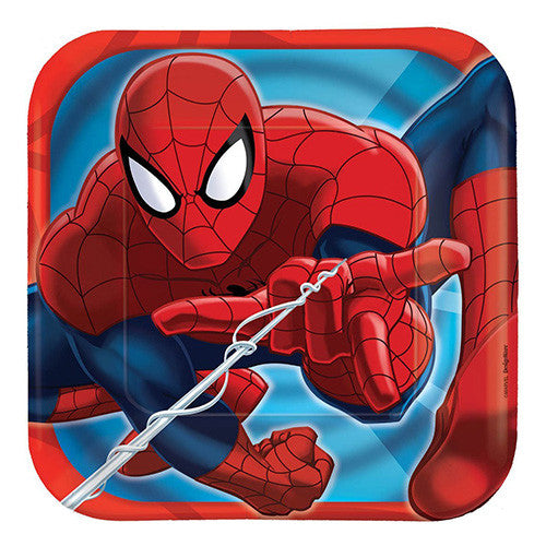 Spiderman Character Authentic Licensed 8 Dessert Plates 7"