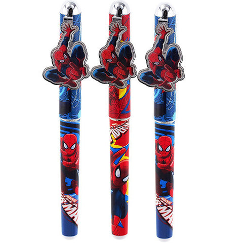 3 Spiderman Ultimate Authentic Licensed Roller Pens Assorted Colors ( 3 Pens )