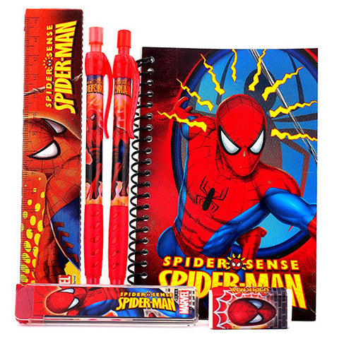Spiderman Character Red Stationery Set with Mechanical Pencil