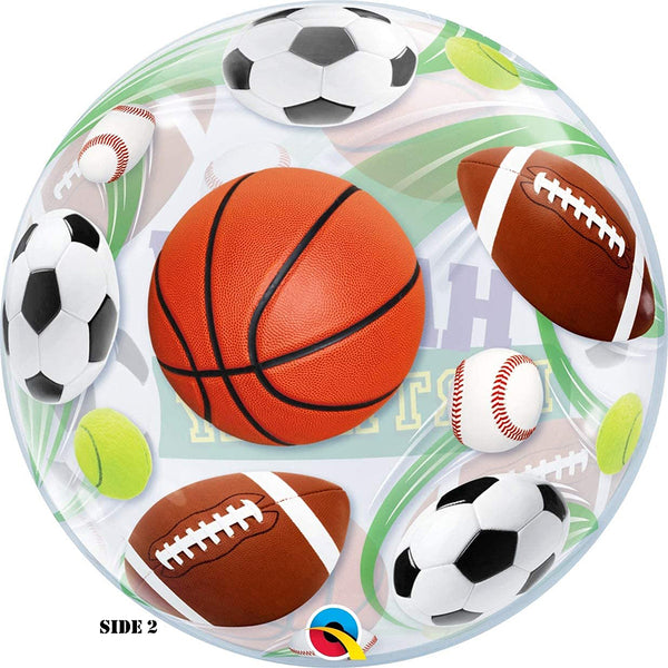 Sport Happy Birthday Bubble Balloon 22"