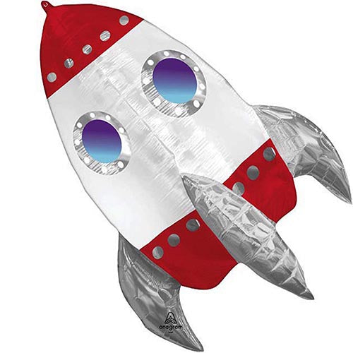 Rocket Ship Foil Balloon 29"