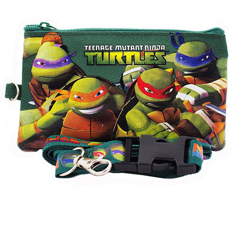 Ninja Turtles Character Green Lanyard with Detachable Coin Purse