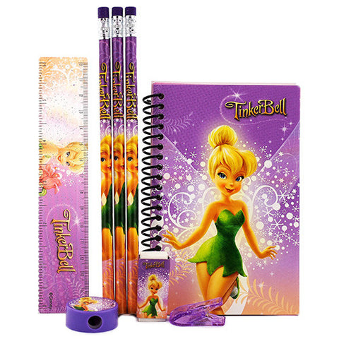 Tinkerbell Fairy Tale Character Purple Stationery Set