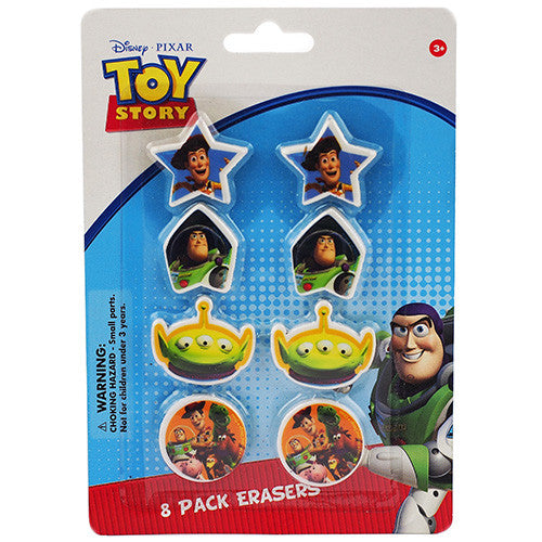 Toys Story Character 8 Small Beautiful Shaped Licensed Erasers Pack